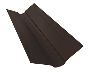 Планка ендовы верхней Grand Line фигурной 100x100 0,5 Quarzit RR 32 темно-коричневый