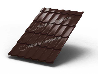 Металлочерепица Металл-Профиль Ламонтерра XL 0,5 PURETAN® RR 32 Темно-коричневый