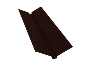 Планка ендовы верхней 115х30х115 0,5 Quarzit Pro Matt RR 32 темно-коричневый