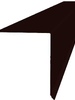 Планка конька односкатной кровли Grand Line 160x160 0,5 GreenCoat Pural BT, matt RR 32 темно-коричневый (RAL 8019 серо-коричневый) - в «Монолит-Металлопрокат».