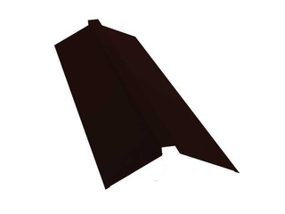 Планка конька плоского 150х40х150 0,5 Quarzit Pro Matt RR 32 темно-коричневый