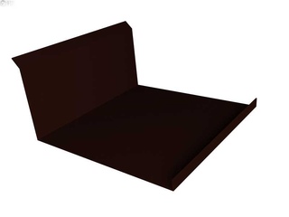 Планка примыкания нижняя 20х122х260х15 0,5 Quarzit lite с пленкой RR 32 темно-коричневый 0 - в «Монолит-Металлопрокат».