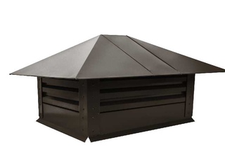 Дымник на трубу с жалюзи 520х390мм 0,5 GreenCoat Pural BT с пленкой RR 32 темно-коричневый (RAL 8019 серо-коричневый) 0 - в «Монолит-Металлопрокат».