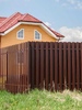 Штакетник Прямоугольный фигурный Grand Line 0,5 Satin Matt RR 32 Темно-Коричневый - в «Монолит-Металлопрокат».