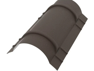 Aquasystem Конёк полукруглый R90мм, 0,45 мм Glance Zn 140 (Россия) RR 32 (т-коричневый)